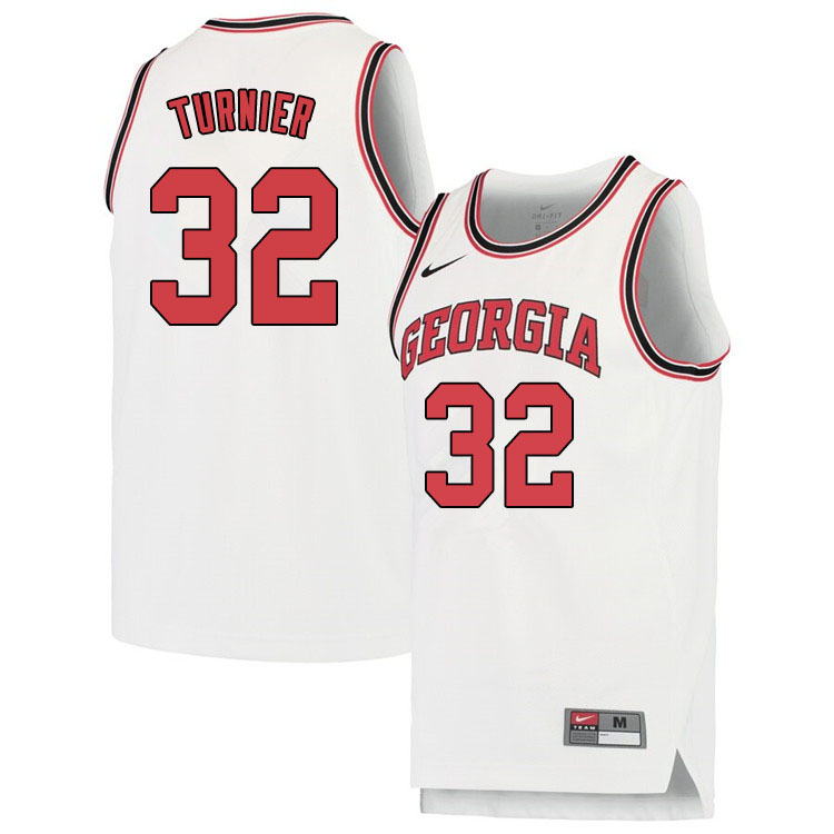 Men #32 Stan Turnier Georgina Bulldogs College Basketball Jerseys Sale-White